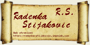 Radenka Stijaković vizit kartica